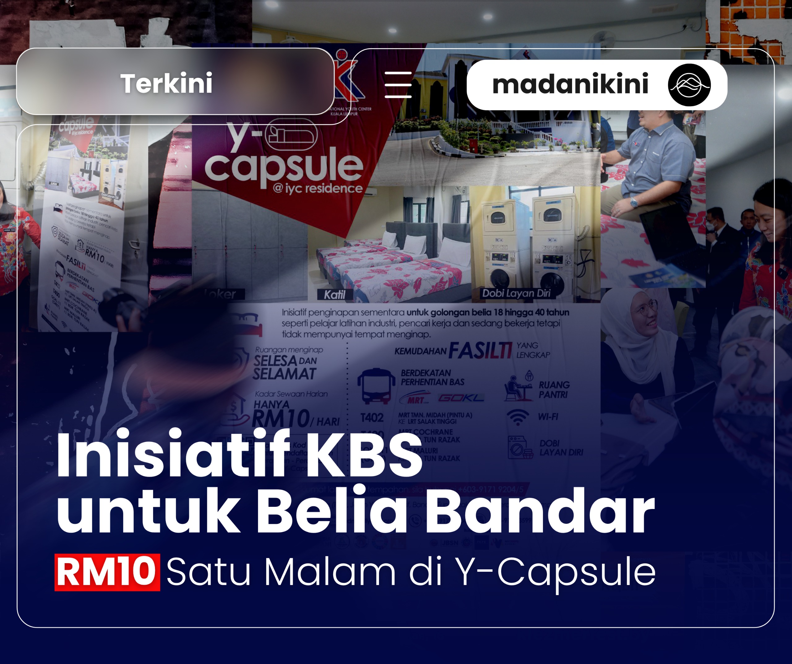 Y-Capsule sedia penginapan sementara yang selesa, selamat untuk belia ke ibu kota