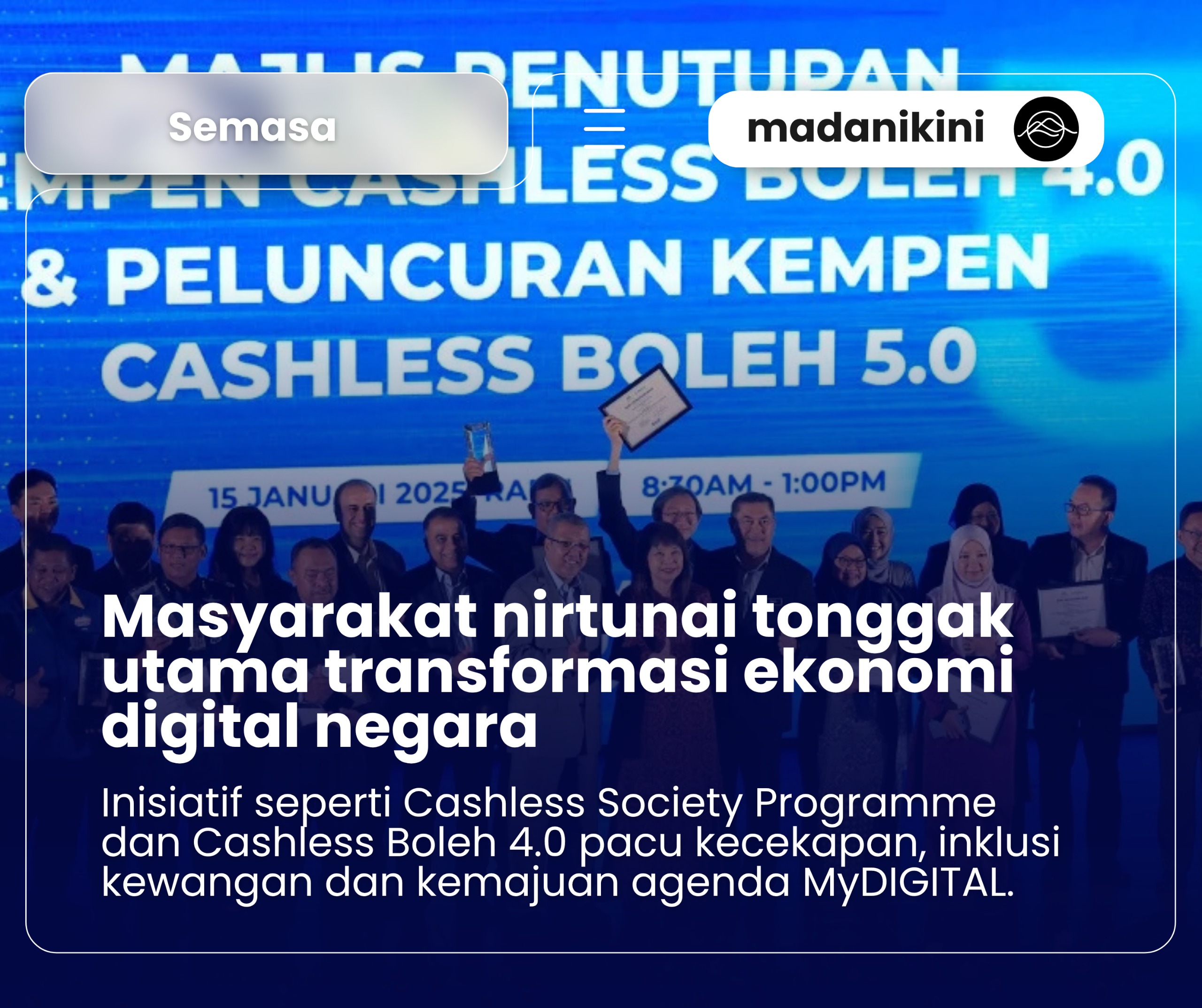 Masyarakat nirtunai tonggak transformasi ekonomi digital